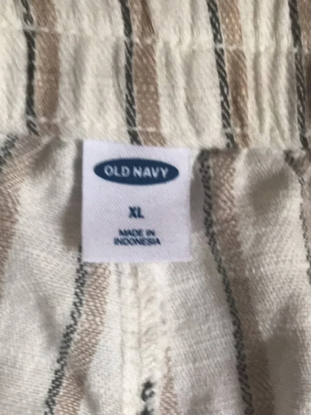 Old Navy Striped Linen Blend Shorts Size XL NEW NWOT